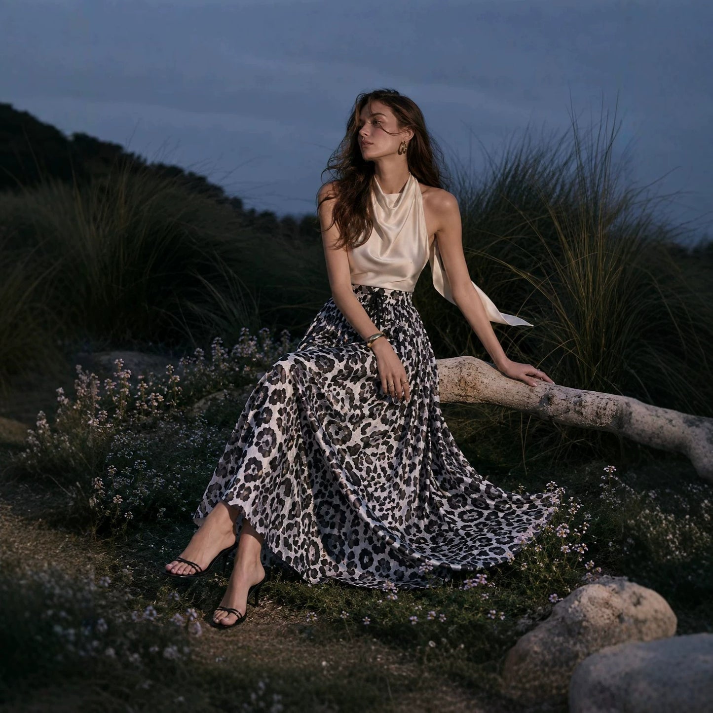 Womens Fashion Loose-Fit Sexy Printed Dress