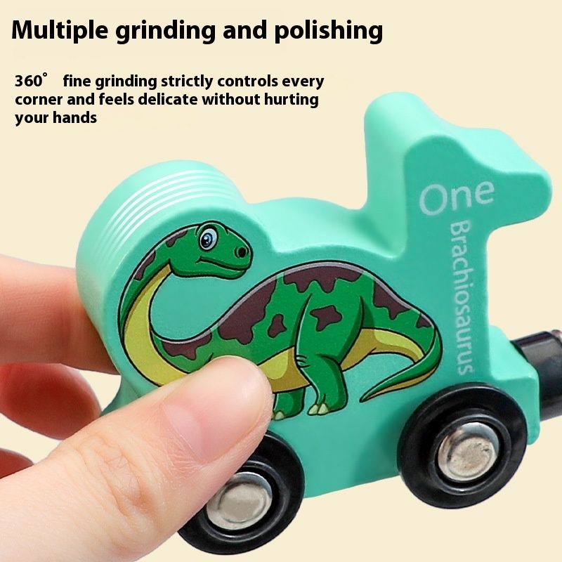 Puzzle Assembling Building Blocks Dinosaur Train Magnetic Digital Toys