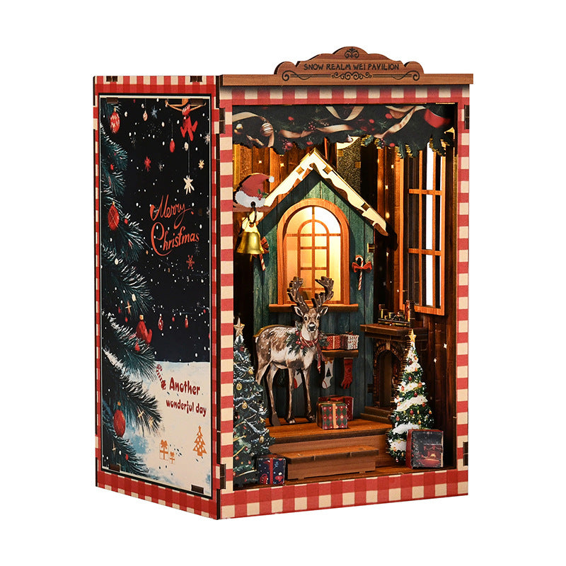 Cottage Model House Snow Goggles Weige Book Stand Creative Gifts