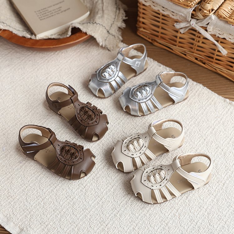 Baotou Woven Roman Sandals 2026 Summer New Arrival Korean Style Princess Shoes For Girls With Openwork Design And Skirt Matching