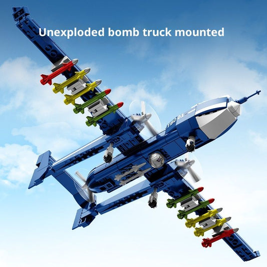 Plastic Children's Military Series Double-tail Scorpion UAV Building Blocks Toys
