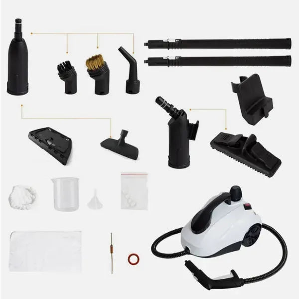 Handheld Steam Cleaner, Cleaning Essentials & Perfect Gift, 5Bar High-Pressure Steam With 2000Ml Water Tank, 180° Swivel Nozzle, Plastic, For Home Kitchen Bathroom Tiles Car