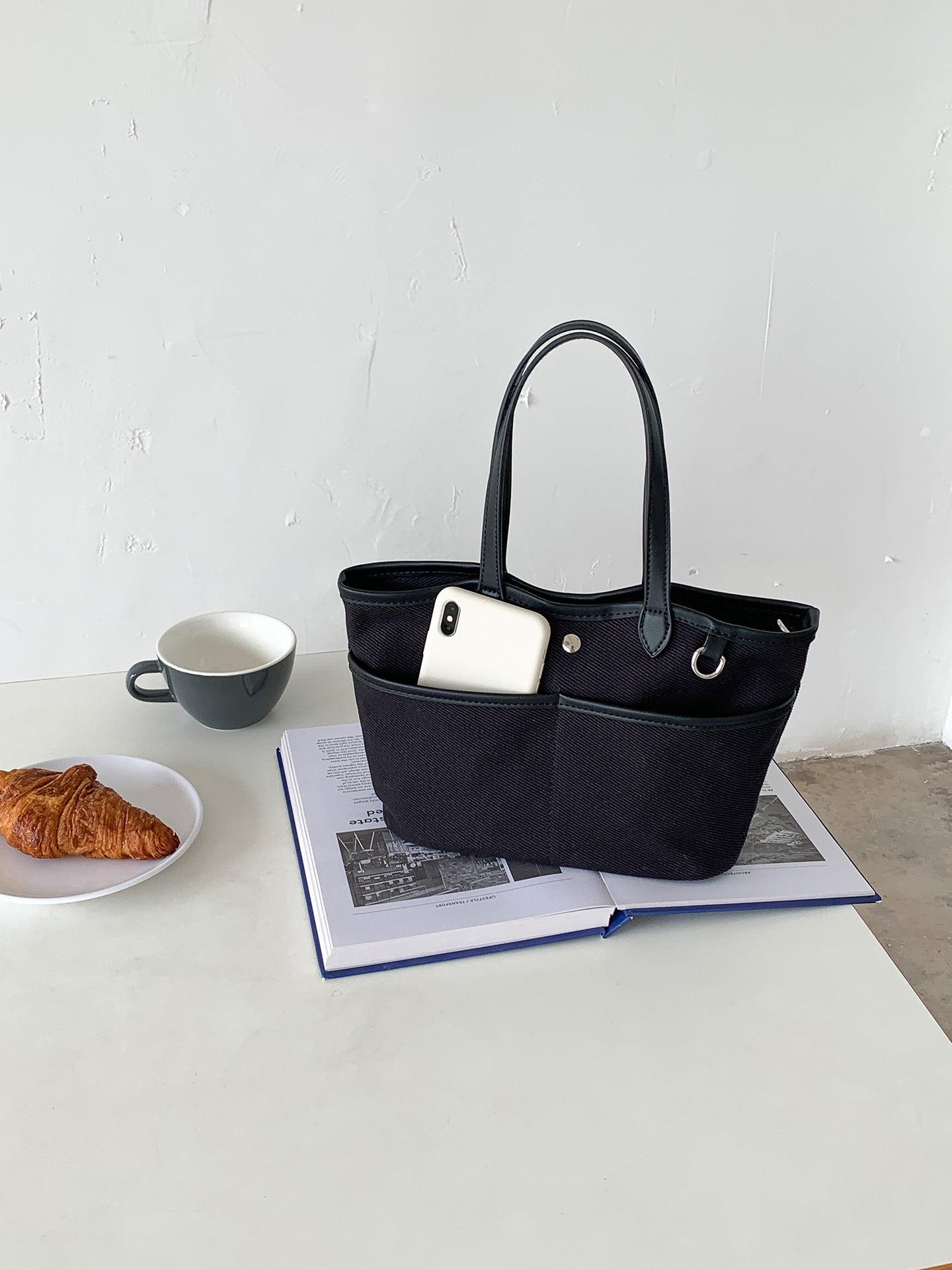 Korean-style Tote Canvas Bag Spacious Stylish For Work