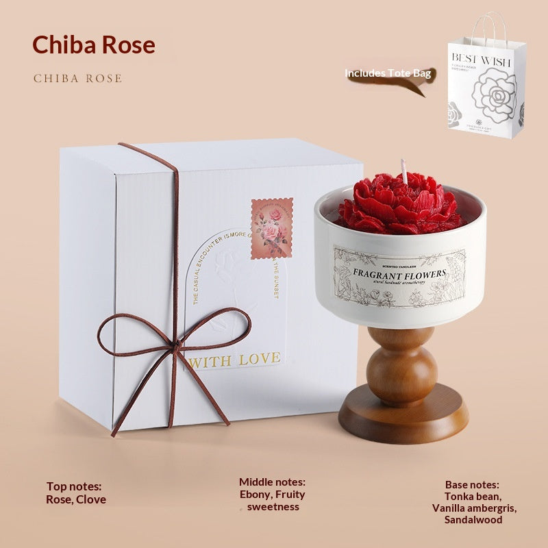 Camellia Scented Candle Gift Set Ornament Birthday Gift