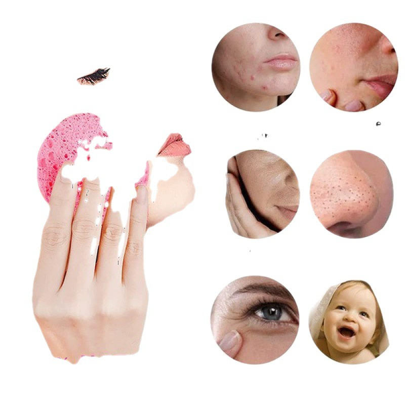 251020 Pcs Face Round Makeup Remover Tool Natural Wood