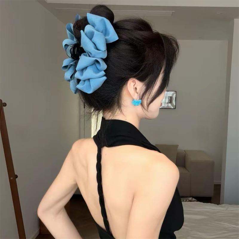 Summer Sweet-and-spicy Style Pleated Denim Hair Clip