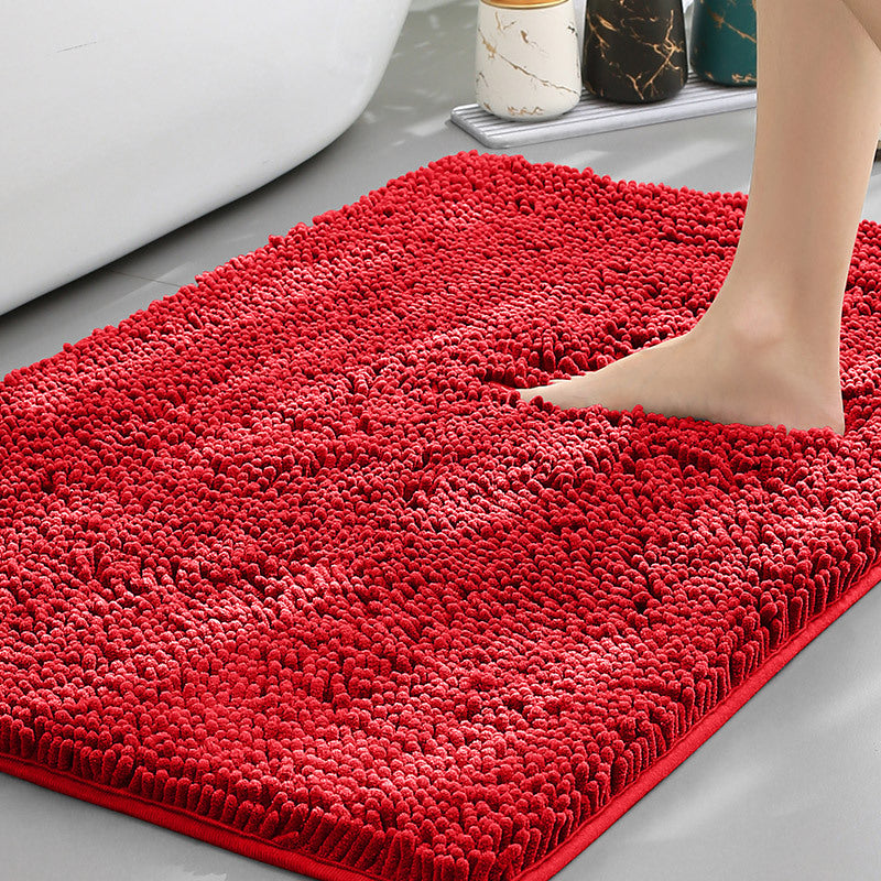 Bathroom Floor Mat, Bath Entrance Water-absorbent Carpet, Chenille Anti-slip Foot Pad