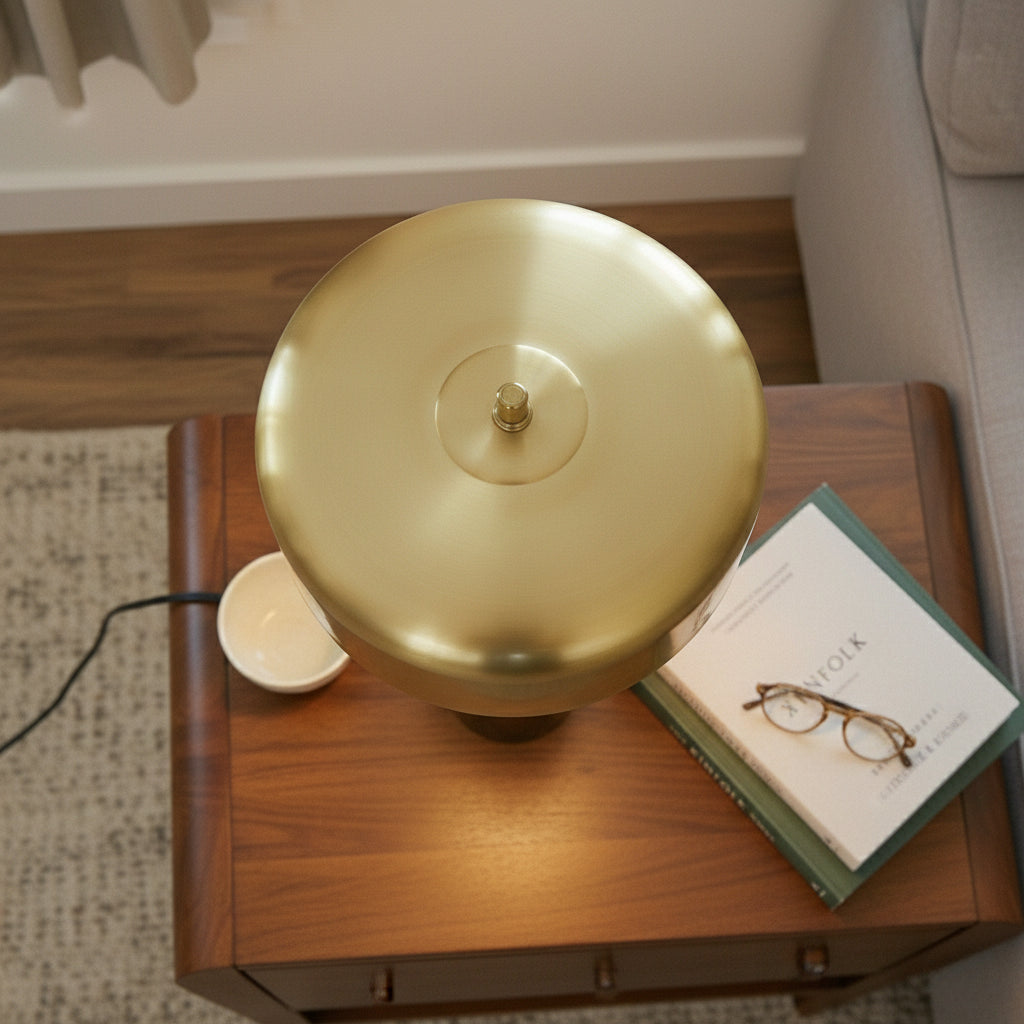 New Design Small Modern Stylish Desk Lamp In Stock In The United States, Easy To Install, Used For Bedside Table Lamp,Reading Lamp, Office, Kinetic Table Lamp - Gold Outer And White Inner 110 120V