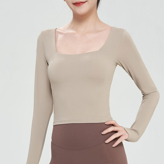 Autumn And Winter Nude Feel Yoga Clothing Top