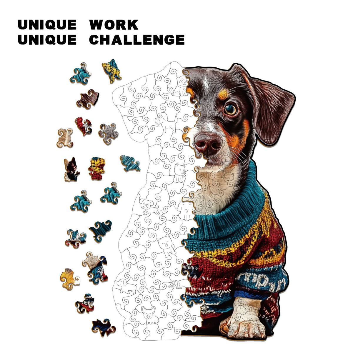 Sausage Dog Puzzle Wooden Alien Puzzle Festival Gift Puzzle Stress Relief Game