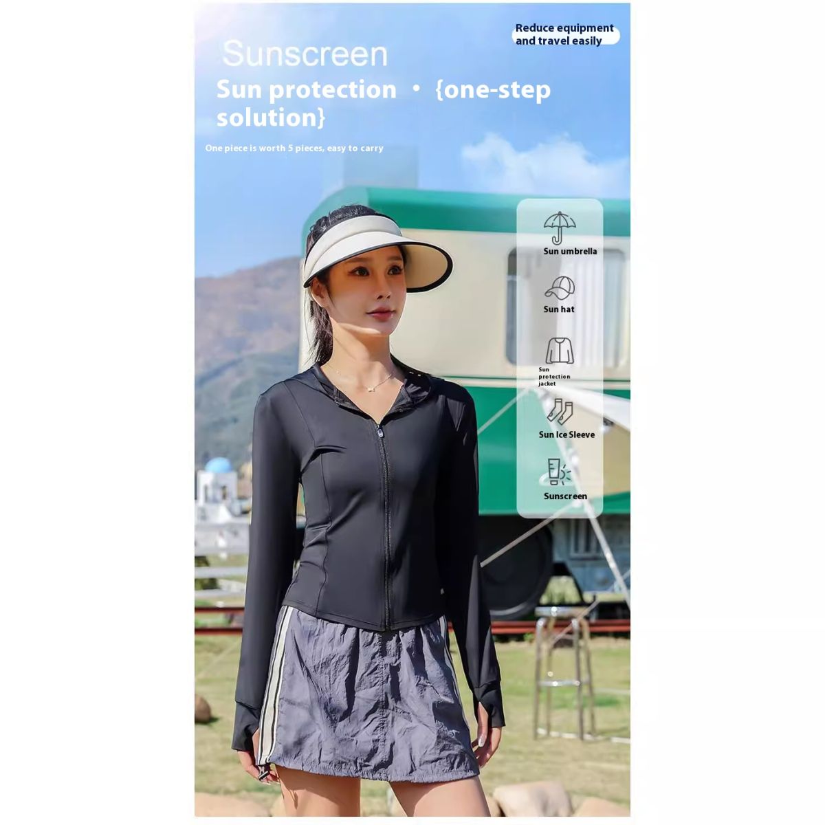 Slim Yoga Nylon Sun-protective Clothing