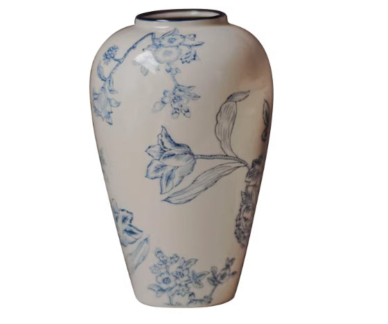 Chinese-style Beauty Vase Ceramic Flower Vase Floral Arrangement Vessel