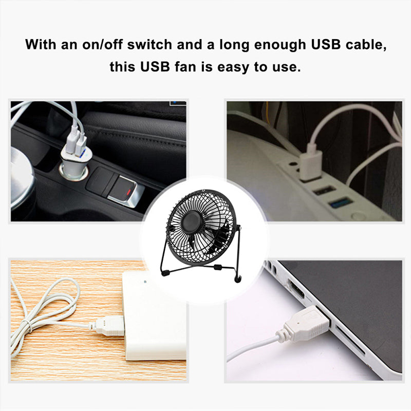 Portable Mini USB Cooling Fan 360 Small Desktop Desk Quiet Computer 4  6  8 Inch  20.3x20x11
