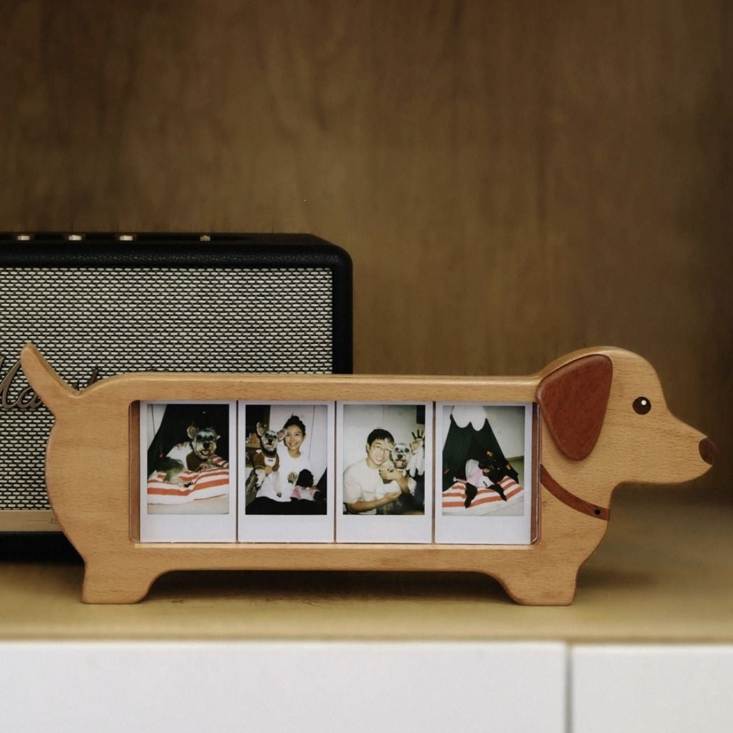 Cute Kitten Wooden Photo Frame For Capturing Seasonal Snapshots