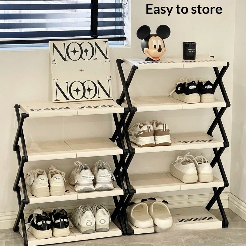 Multi-tier Foldable Shoe Cabinet For Home Entryway And Dorm Rooms
