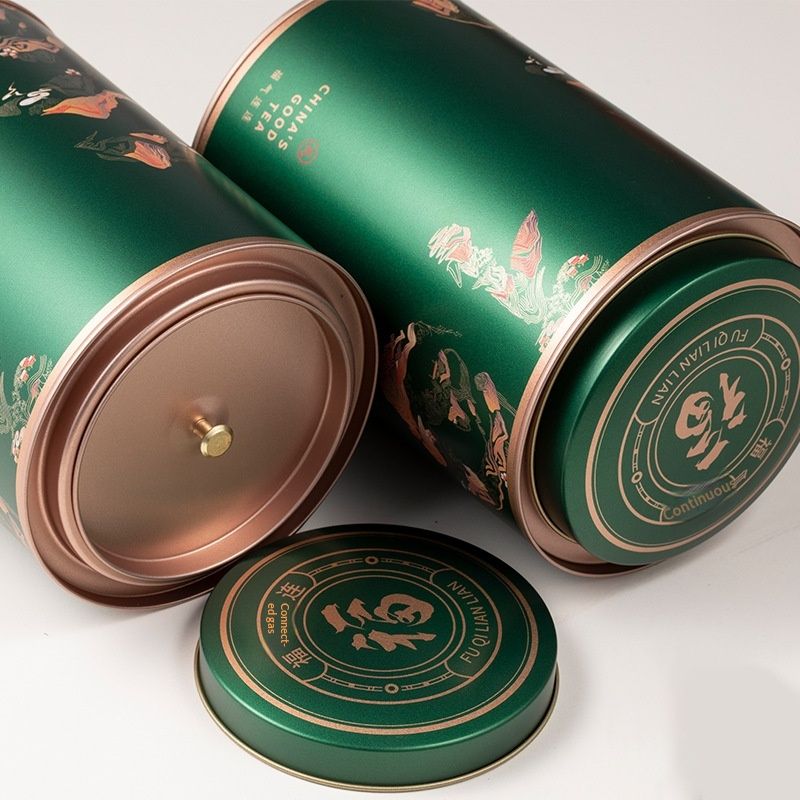 Round Tinplate Empty Can, Large-sized Tea Storage Can With Airtight Seal