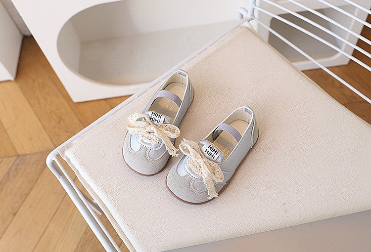 Children's Shoes, Girls' Casual Shoes, Korean Version Children's Shoes, Lace Bow Children's Moral Training Shoes