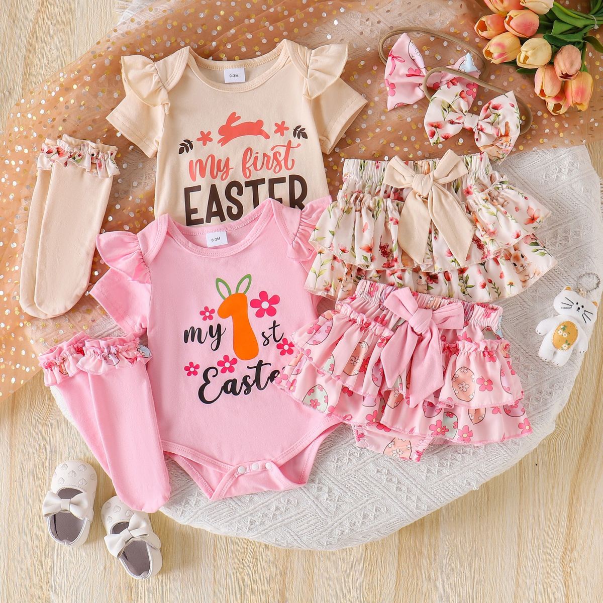 Easter Bow Hair Accessory For Childrens Clothing