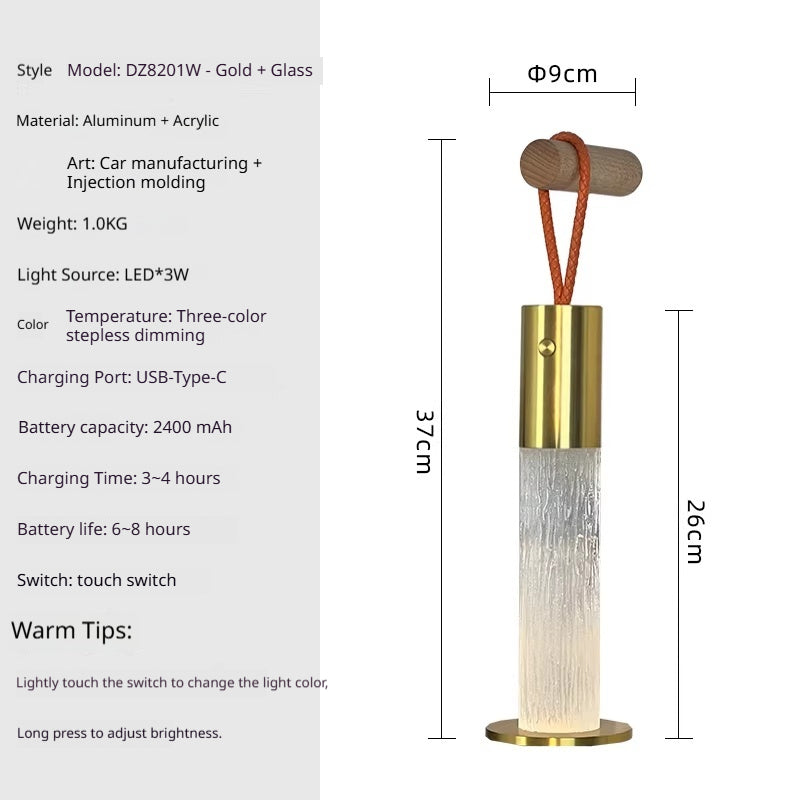 Affordable Luxury Portable Wireless Handheld Charging Desk Lamp