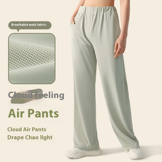 Women's Fashion Loose Casual Slim-fit Draping Double Pockets Yoga Pants