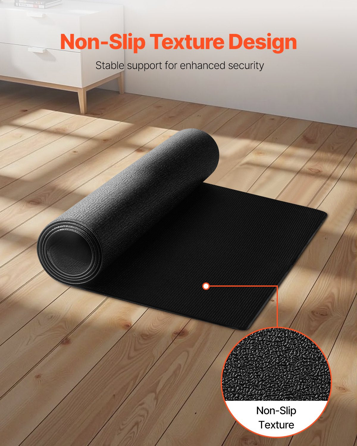 Treadmill Mat For Carpet Floor, 23.62'- 51.18' - 0.16' Exercise Equipment Mat For Elliptical And Walking Pad, High Density PVC Floor Protector, Waterproof And Non-slip For Home Gym