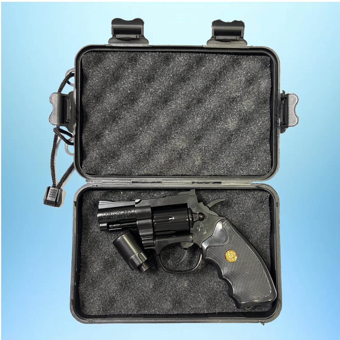 Creative Revolver Pistol Lighter, .357 Magnum Gun Shape Butane Torch Lighter, Windproof Blue Flame Jet Lighter, Cool Gadgets Unique Men's Birthday Gift -Gas Not Included