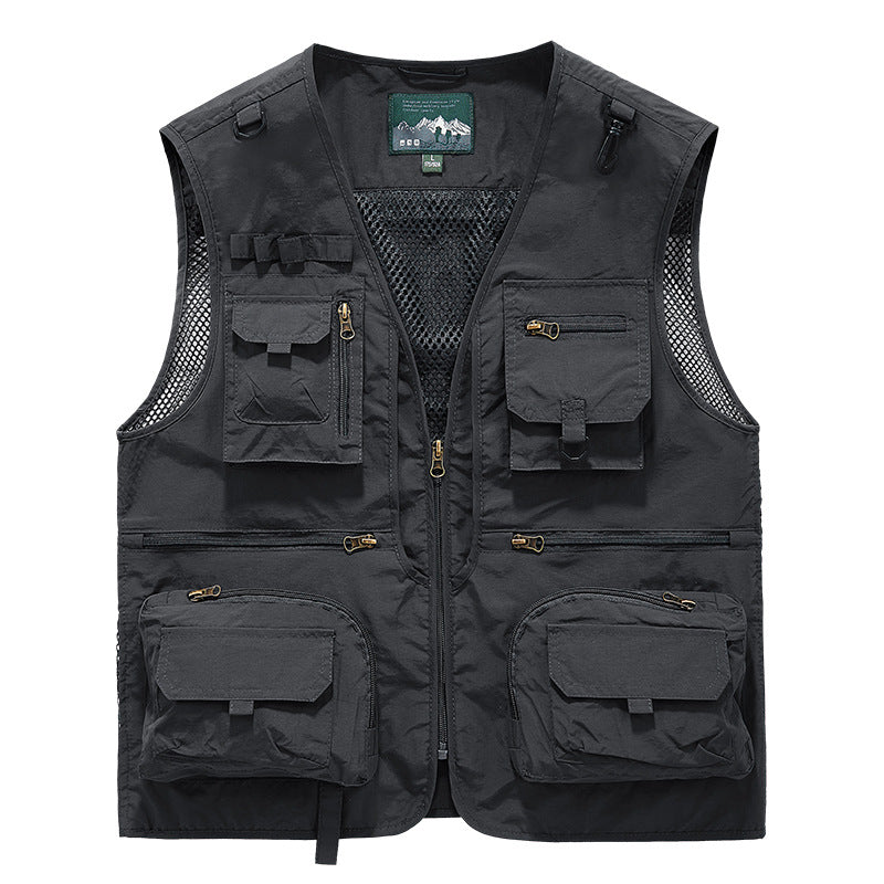 Crewneck Outdoor Hiking Promotional Vest With Multiple Pockets