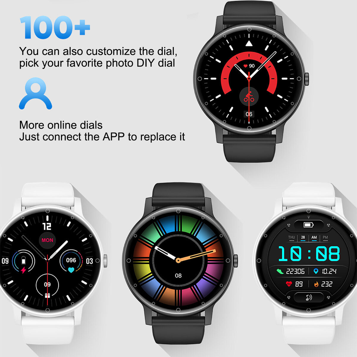 BT Bluetooth Call Smart Watch Outdoor Sports Fitness Tracker Voice Assistant