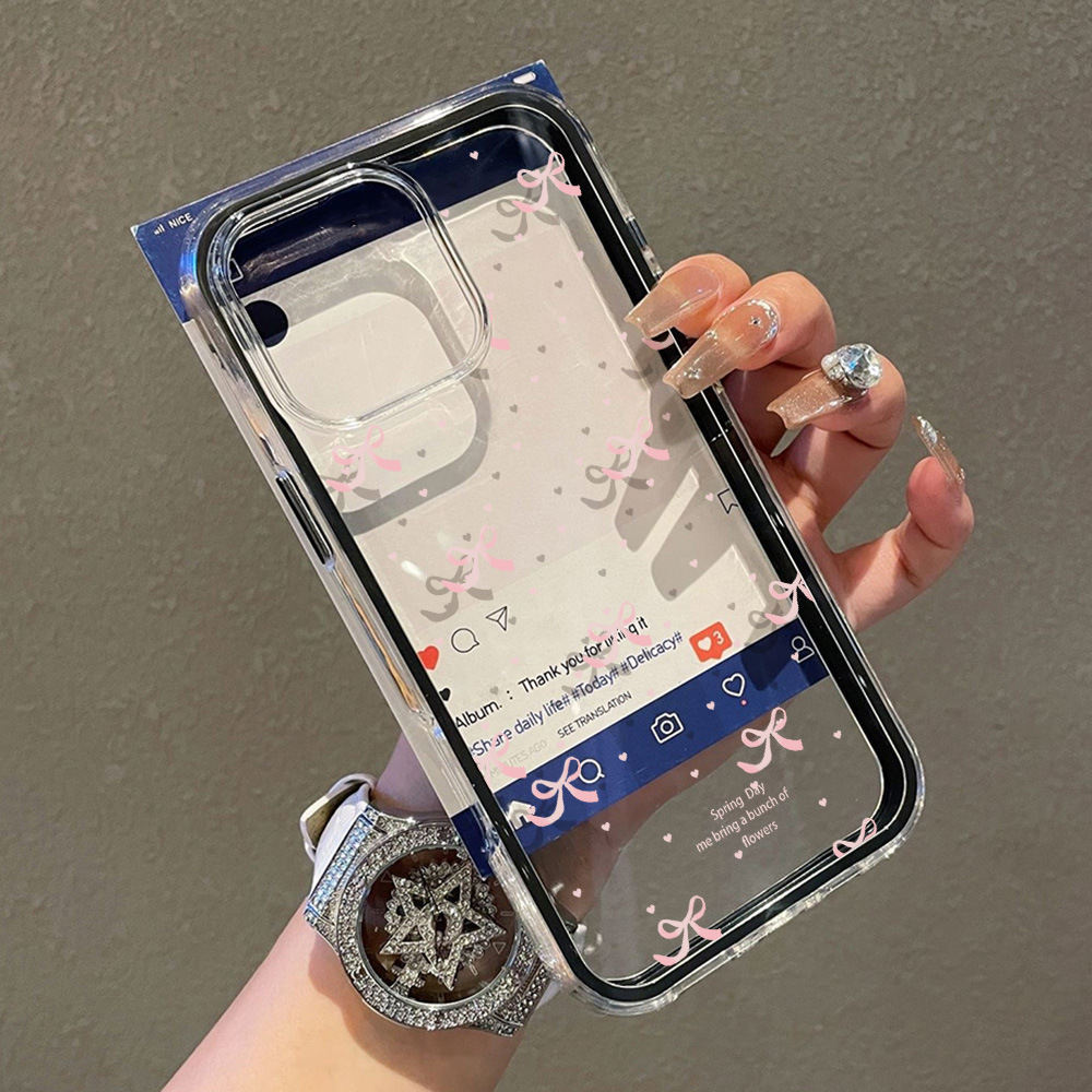 Full Screen Bow For 17Pro Max Mobile Phone Protective Case