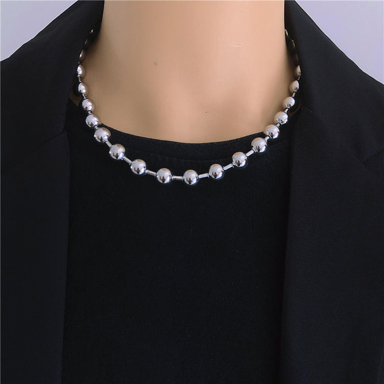 Hipsters Fashion Personality Jewelry Accessories Glass Bead Chain Ball Bead Chain