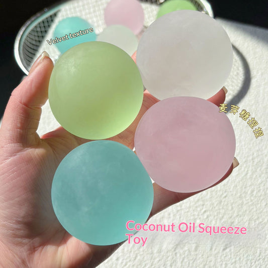 Best Selling Coconut Oil Translucent Blue Malt Candy Stress Relief Toy