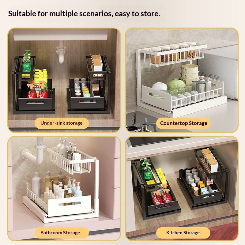 Under-sink Storage Rack For The Kitchen Sink
