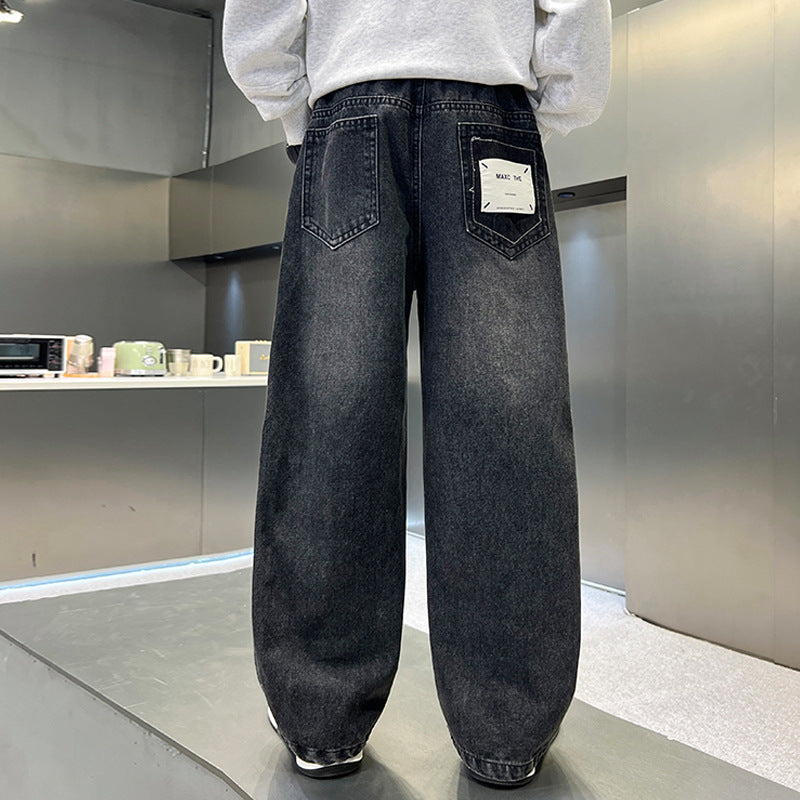 Korean Style Big Children Thick Warm Pants
