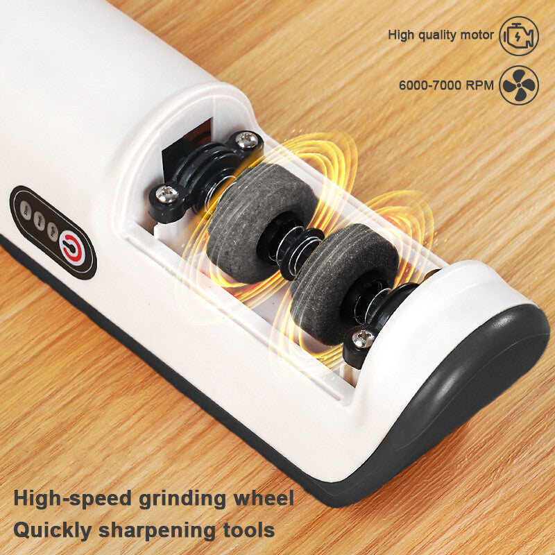 3Speed Electric Knife Sharpener Kitchen Sharpening Polish Tool Stainless Steel R