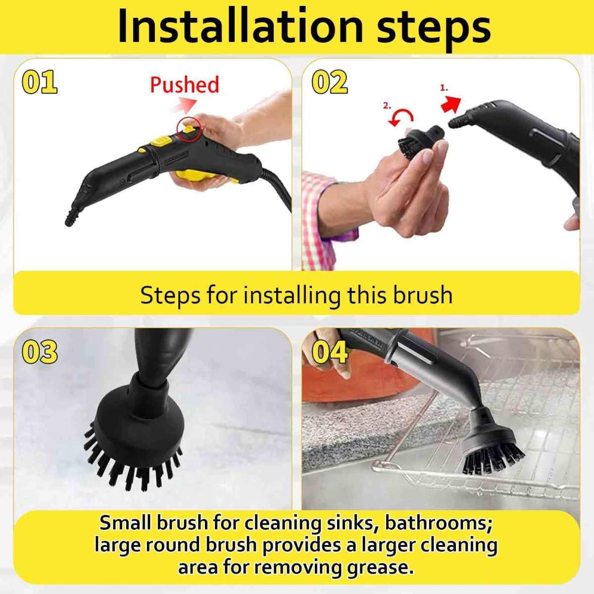 Steam Cleaner Accessory Set For SC1–SC5 Models – Steam Cleaner Replacement Parts & Party Accessories Set
