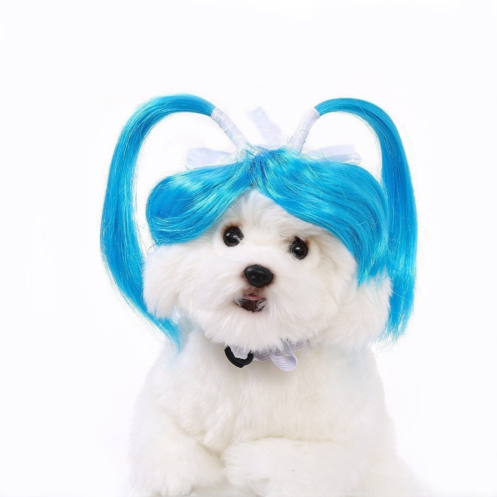 Halloween Pet Wig For Curly Or Straight Hair