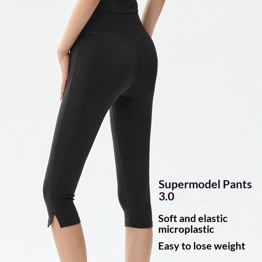Seven Point Yoga Pants High Waisted Tight Fit Fitness Shorts