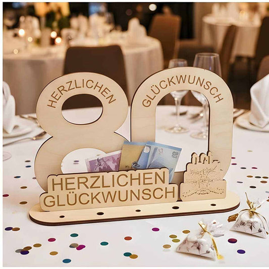 Wooden Ornament For Birthday Parties - Decorative Piece Made Of Natural Wood As A Festive Gift And Party Accessory Set