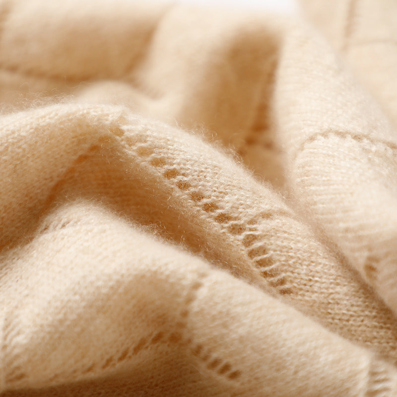 Women's Wool Short Korean-style Versatile Knitted Hollow Scarf