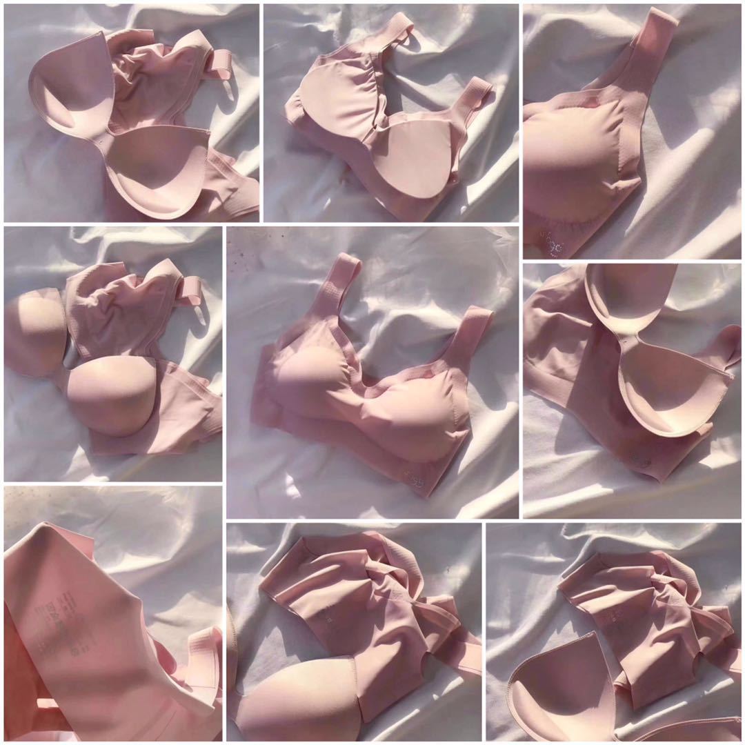 Japanese Ice Silk Thin Cooling Underwear Anti Wrinkle Seamless Underwear No Steel Ring Bra Sports Peace Of Mind Underwear