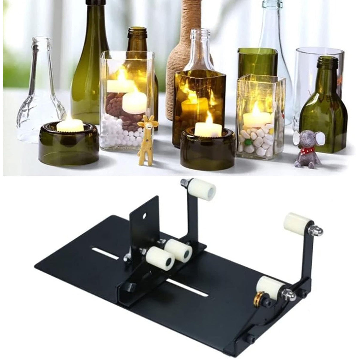 Support pan European shipping--New Glass Bottle Cutting Machine Set, 19-Piece Set, Multifunctional Cutting Tools For Wine And Glass Bottles, For Handmade Round, Square Bottles