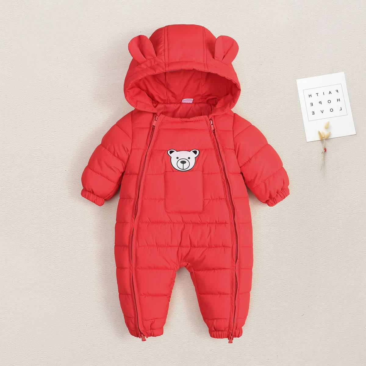Outdoor One-piece Jumpsuit Set Cotton-padded Jacket