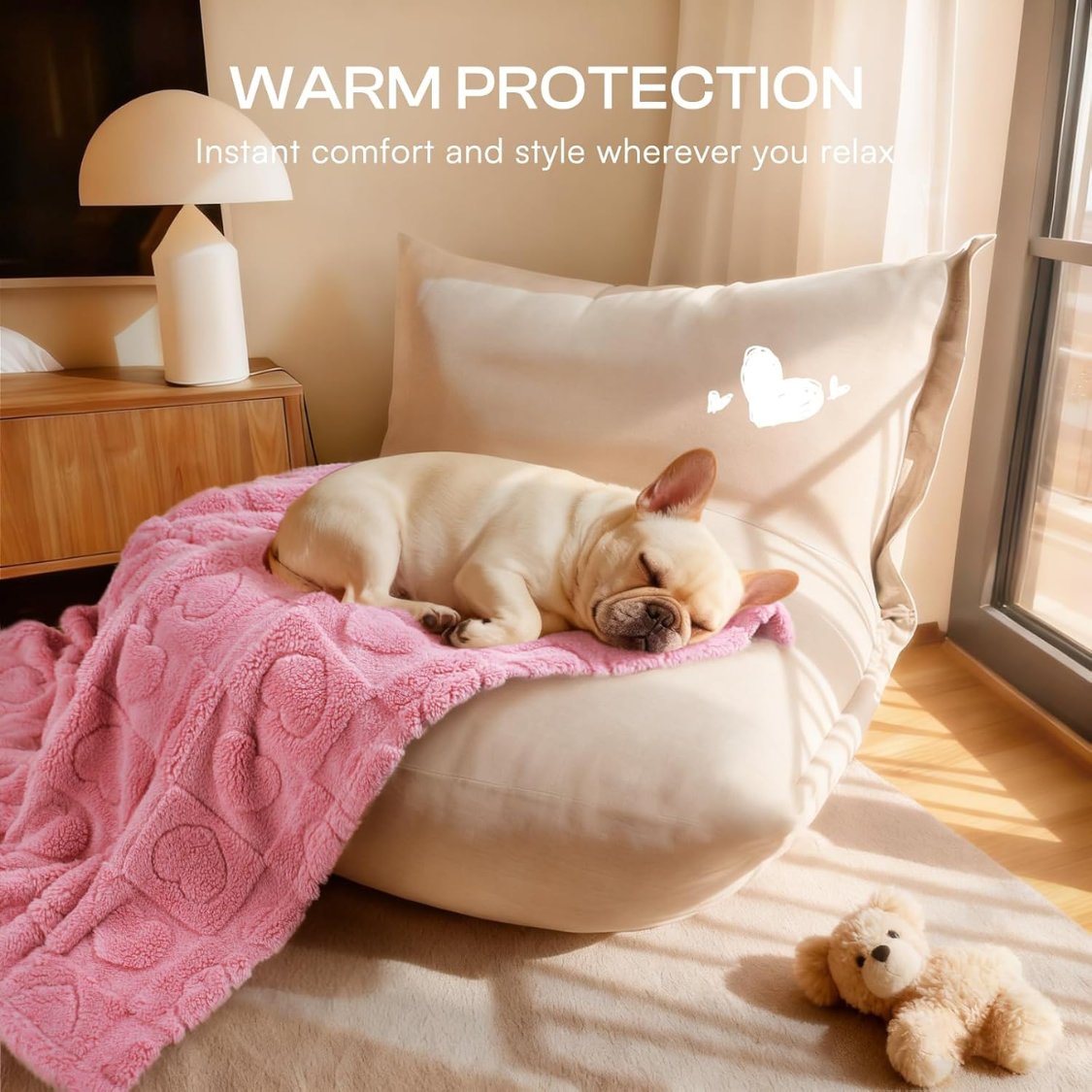 Small Dog Blanket Washable Pet Bed Cover Soft Fluffy Puppy Blanket With Premium Fleece 300GSM Cozy Calming Cat Blankets For Indoor Cats