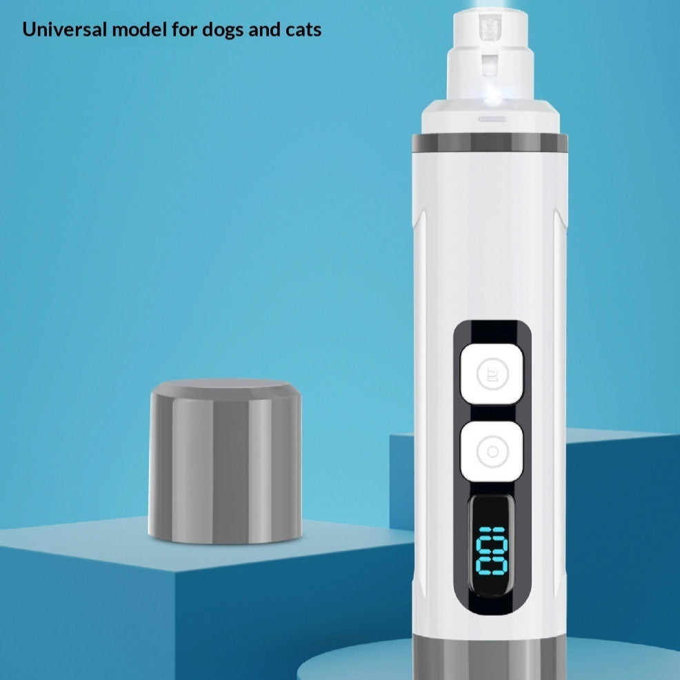 Pet Nail Grinder Electric LED Rechargeable Nail Trimmer For Cats And Dogs' Toenails