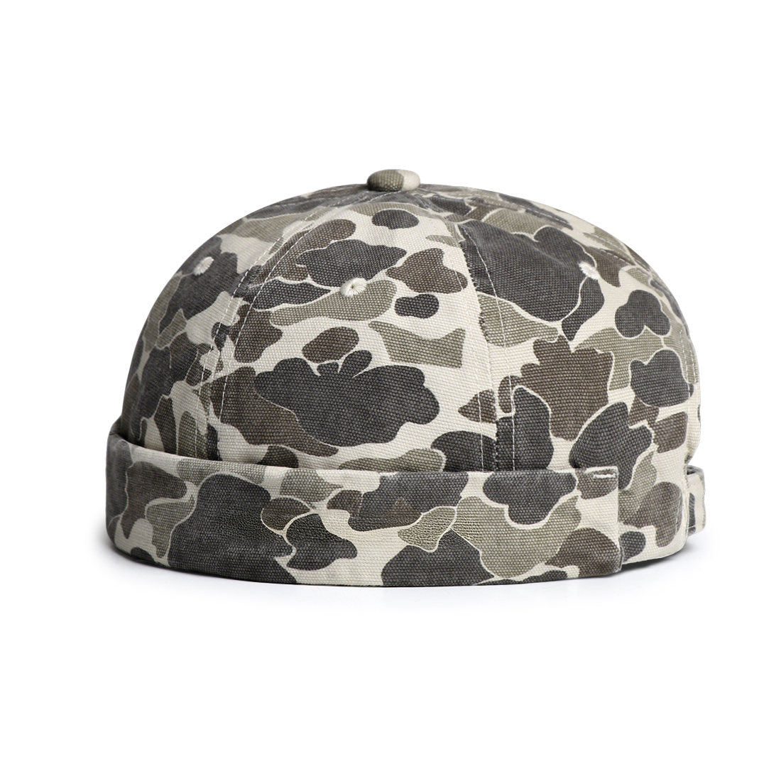 Summer Men's And Women's Retro Camouflage Pattern Fashionable Casual Style Brimless Master Hat For Outdoor Activities And Daily Wear