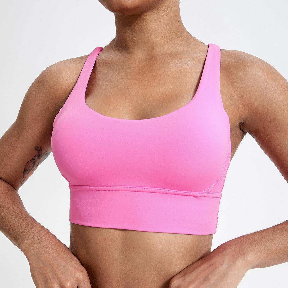 Nude Feel Spaghetti Strap Bra Beauty Back Exercise Fitness