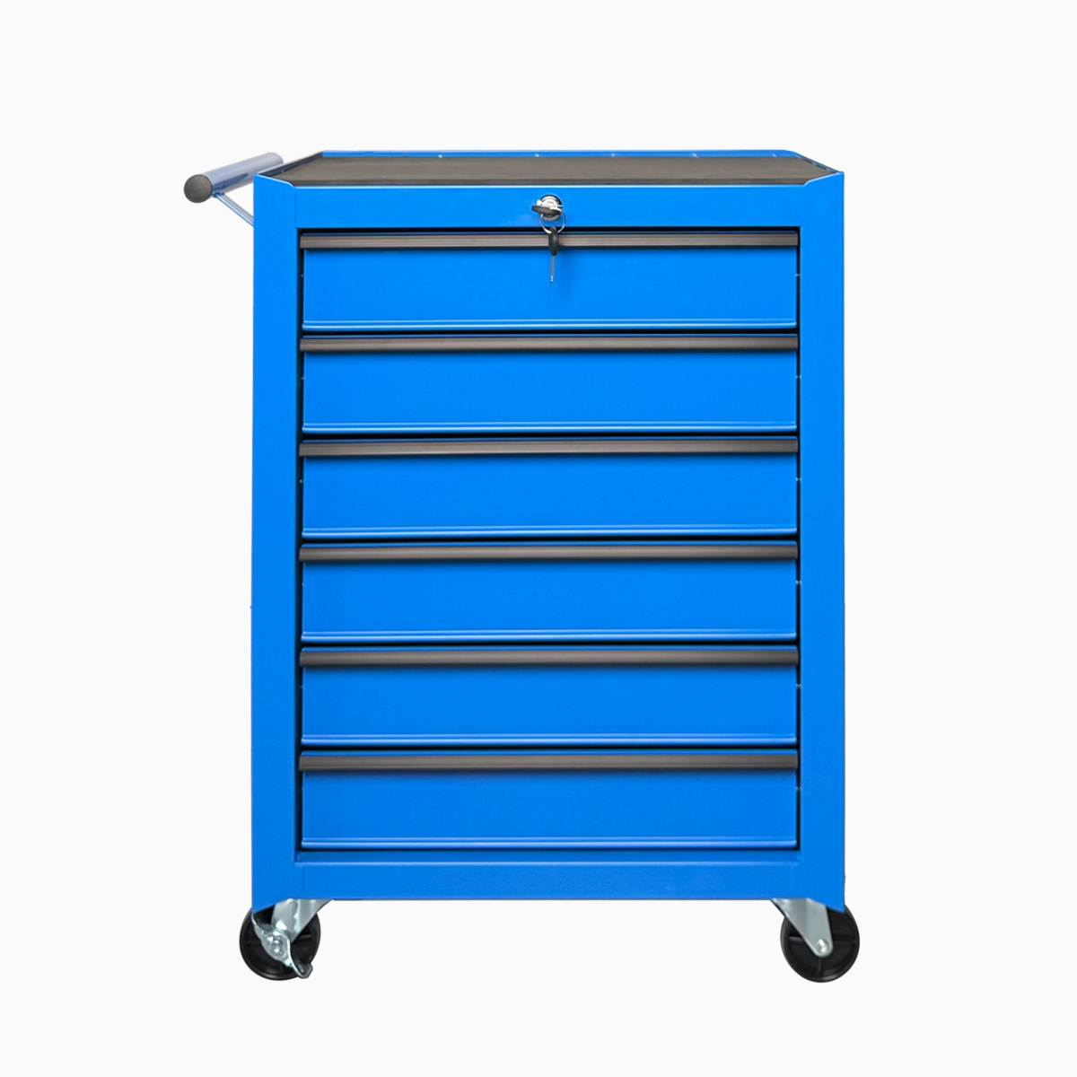 Rolling Metal Tool Chest with 6 Drawers, 20" 6-Drawer Tool Chest Cabinet with Ball Bearing Drawer Slides, Steel Tool Storage Box Organizer  -BLUE