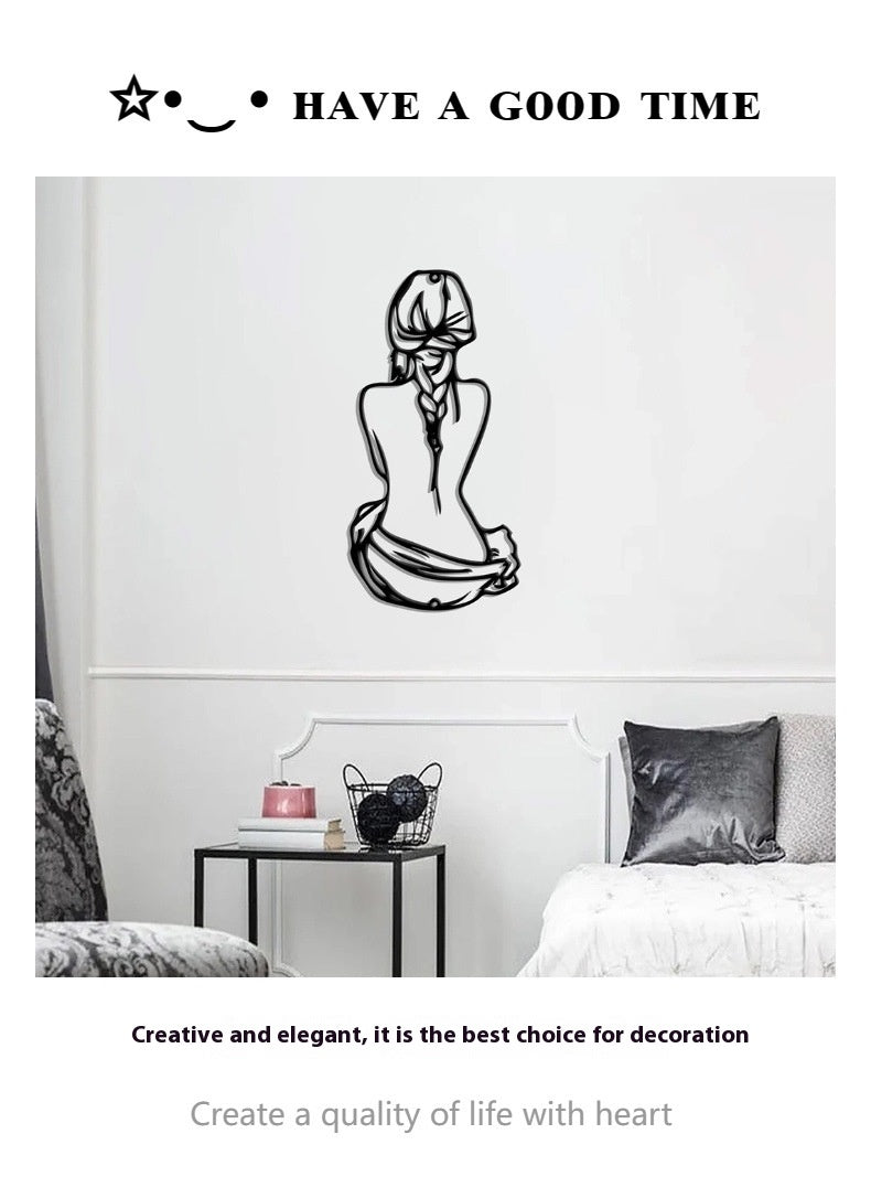 Simple Beauty Line Three-Dimensional Hollow Wall Metal Decoration
