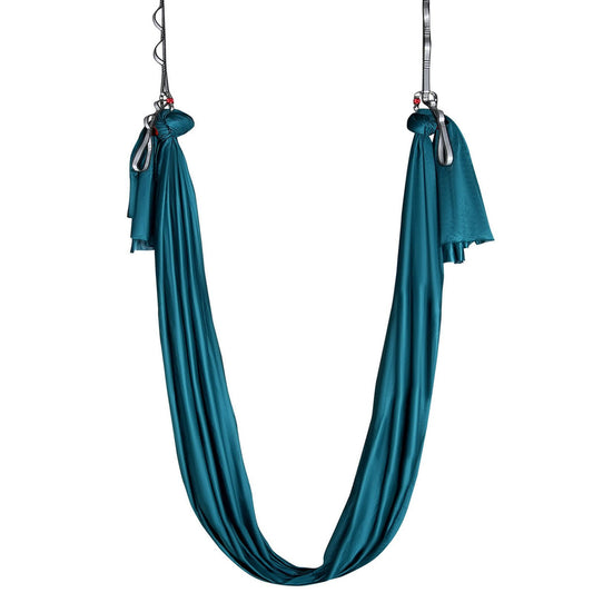 Aerial Yoga Hammock & Swing, 5.5 Yards, Aerial Yoga Starter Kit With 100gsm Nylon Fabric, Full Rigging Hardware & Easy Set-up Guide, Antigravity Flying For All Levels Fitness Bodybuilding, Green