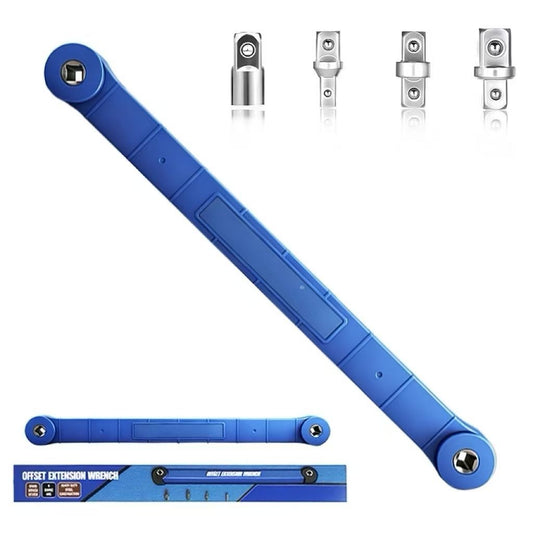 15.4in Offset Extension Wrench Extension, Multifunctional Tight Reach Extension Wrench Set Drive Adapter For Automotive Repair Equipment Maintenance Mechanical Work